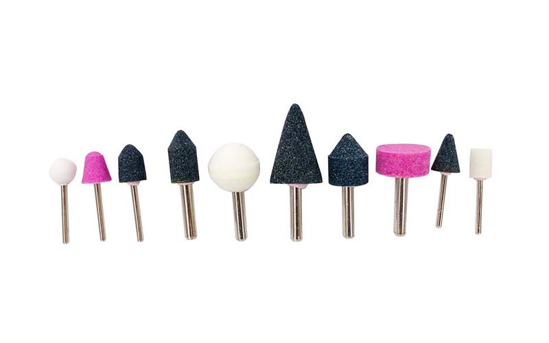 10PC MOUNTED GRINDING STONE SET