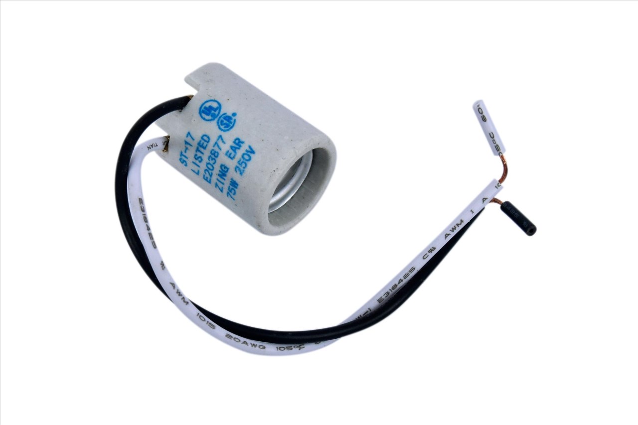 97-283 E17瓷燈頭(附線) 2入