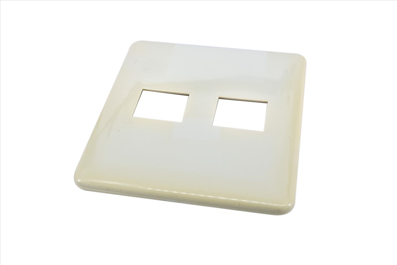 97-054 歐風卡式2聯2孔蓋板