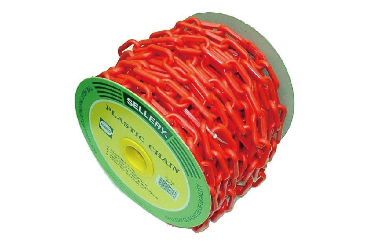 20-158R 塑膠鍊(紅)-8mmx27M