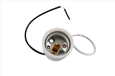 97-284 E27美術瓷燈頭(附線) 